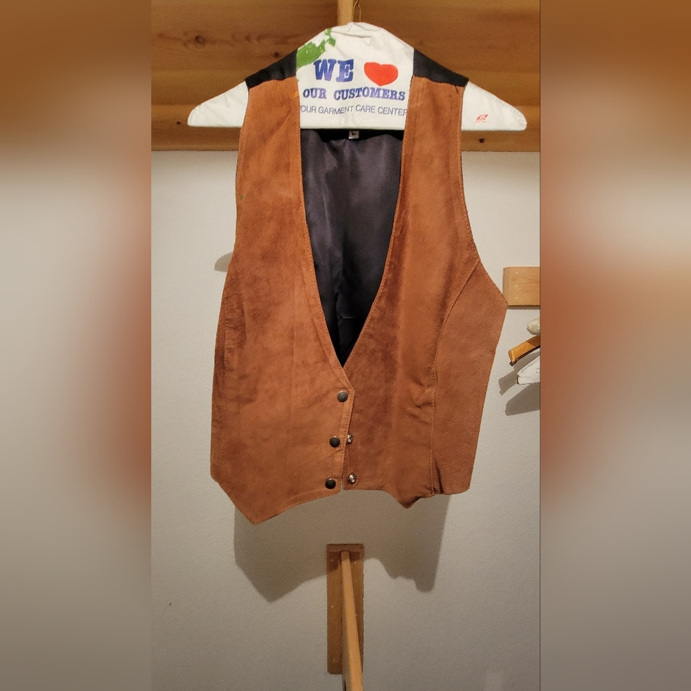 Tan suede vest